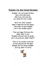 English worksheet: christmas songs