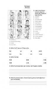 English Worksheet: simple present test