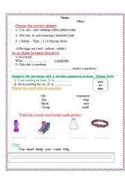 English worksheet: test