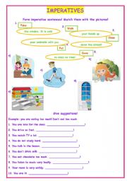 English Worksheet: IMPERATIVES