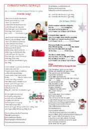 English Worksheet: Pop songs for Christmas