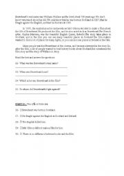 English worksheet: simple past reading with questions