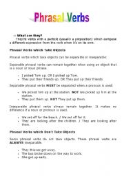 English Worksheet: Phrasal verbs 2