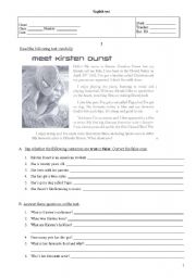 English Worksheet: Identifying a famous person