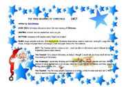 English Worksheet: THE TRUE MEANING OF CHRISTMAS