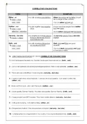 English Worksheet: correlative conjunctions