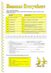 English Worksheet: Bananas Everywhere