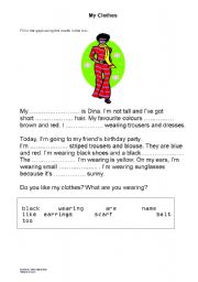 English worksheet: My Clothes