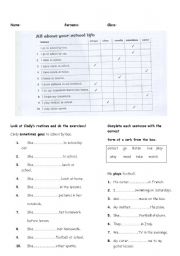 English Worksheet: daily routines