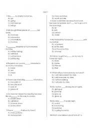 English worksheet: quiz