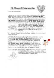 English Worksheet: Valentine Day