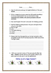 English worksheet: Hannuka Activity