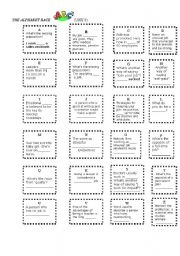 English Worksheet: Tha alphabet race - Job vocabulary game