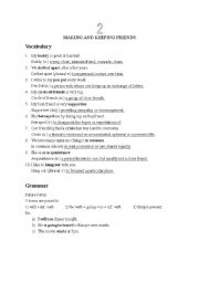 English worksheet: Making and Keeping Friends - Teacher