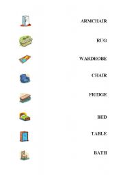 English worksheet: furniture