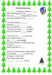 English Worksheet: The Christmas Song