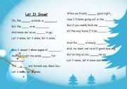 English Worksheet: Let it Snow