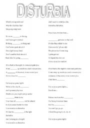 English Worksheet: Disturbia-Rihanna