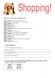 English Worksheet: Shopping