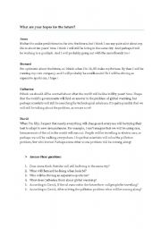 English Worksheet: future