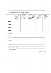 English worksheet: Likes and Dislikes