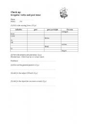 English worksheet: Check up: irregular verbs (group B)