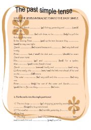 English Worksheet: THE PAST SIMPLE TENSE