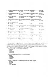 English Worksheet: grammar test