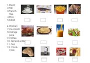 English Worksheet: food and drink you like and dislike