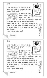 English Worksheet: Letter for the beginning of the year
