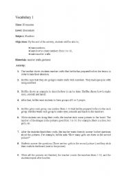 English worksheet: numbers