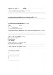 English worksheet: lesson about food