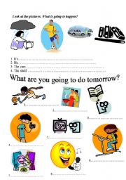 English Worksheet: going to future tense