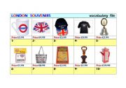English Worksheet: London souvenirs