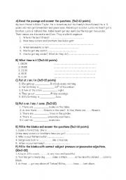 English Worksheet: questions