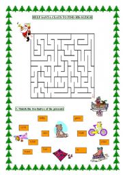 English Worksheet: Santa Claus in trouble