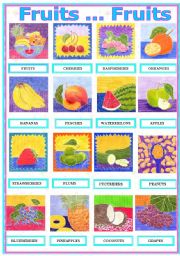 English Worksheet: Fruits