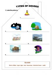 English worksheet: House