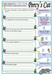 Percys cat  (guided writing) - printable