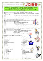 English Worksheet: jobs- vocabulary