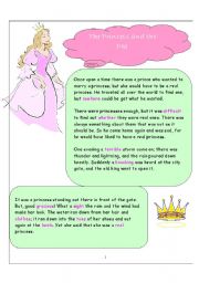 English Worksheet: The Princess and the Pea