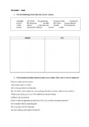 English Worksheet: DO/MAKE + task