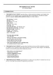 English Worksheet: simple past tense