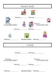 English worksheet: Stevens family