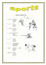 English worksheet: Do or Play SPORTS