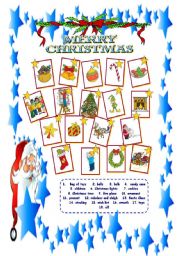 English Worksheet: Christmas