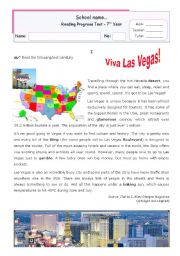 Viva Las vegas! Reading for Upper Elementary or Lower Intermediate students