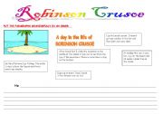 English Worksheet: Robinson Crusoe - simple present tense