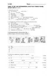 English Worksheet: Review Verb To Be