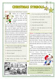 English Worksheet: Christmas symbols: plants